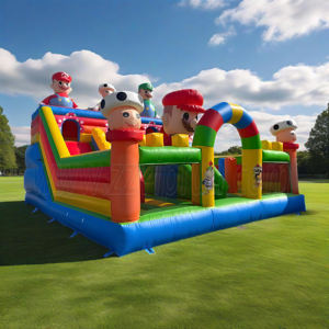 Casa <span class=keywords><strong>de</strong></span> rebote inflable al aire libre <span class=keywords><strong>para</strong></span> niños Moonwalk, castillo hinchable <span class=keywords><strong>para</strong></span> saltar, Combo <span class=keywords><strong>para</strong></span> niños con tobogán - Product Image 1