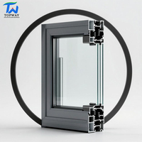 Ventanas Redondas Fijas de Aleación de Aluminio con Diseño Moderno y Pantalla de Acero Inoxidable para Uso Exterior en Villas, Escaleras y Sótanos