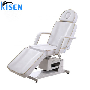 Table de massage électrique Kisen en cuir PU, chaise de salon réglable avec appui-tête intégré, structure métallique, design contemporain - Product Image 6