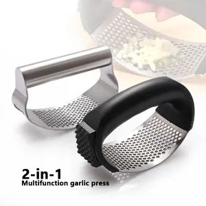 Gadget da cucina manuale in acciaio inossidabile tritatutto per aglio frantoio portatile Mini pressa per aglio