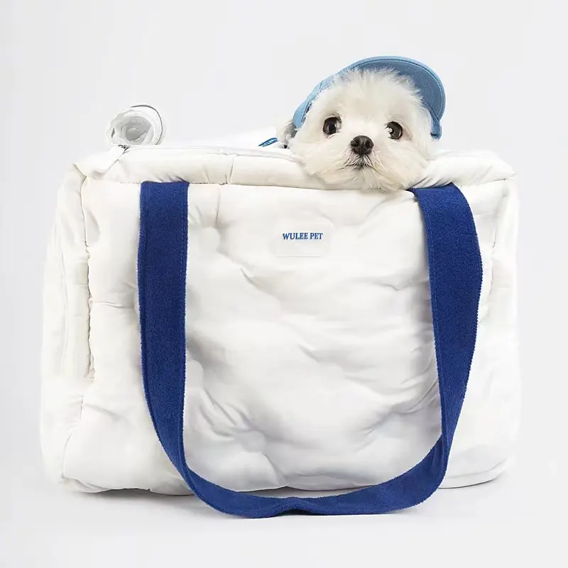 2023 여행 휴대용 통기성 휴대용 고양이 개 캐리어 가방 부드러운 나일론 푹신한 애완 동물 캐리어
