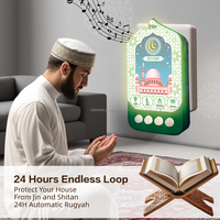 ZIKI TIME ZK-811 NOUVEAU Adaptateur Audio Islamique Plug-in pour Lecture Automatique 24h du Coran, Ruqyah et Zikir, Haut-parleur Coran et Hadith avec LED