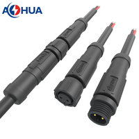 Fil électrique de cloison ODM OEM M8 2pin 3A 12V connecteur de prise étanche sur moulage fabricant de Shenzhen