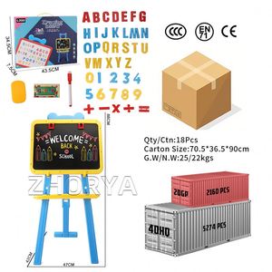 กระดานวาดภาพสามเหลี่ยมสองด้านสำหรับเด็ก Zhorya Early Education ของเล่นสำหรับเด็ก - Product Image 6
