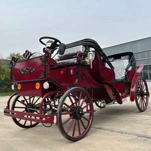 Carruaje Turístico Eléctrico de Doble Fila con Caballos de PU, de Alta Calidad, Transporte Especial - Product Image 1