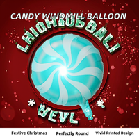 Ballons ronds en hélium personnalisés avec logo et étiquette couleur, pour décorations de Noël et d'anniversaire d'enfants, imprimés UV sur film, 5 couleurs