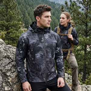 Men's Lightweight Custom Made Canvas Softshell Winter Jacket-Waterproof Hooded Silk Lining Front Logo OEM Service Heated - Product Image 1