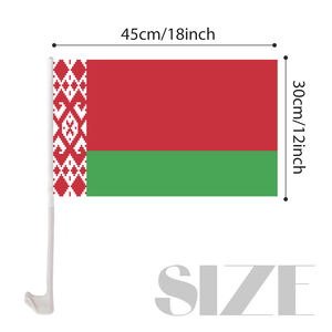 Рекламный флаг Belarus 12x18, персонализированный флаг из полиэстера с пластиковым стержнем - Product Image 2