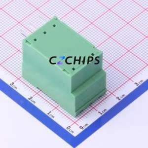 KF2EDGRH-5.0-2*3P Plug-in Terminal Block Bent Lead Through Hole,P=5mm Board-to-Board / Socket - Closed 5mm Green Right Angle Pin - Product Image 2