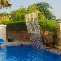 Mur d'escalade aquatique facile à assembler pour piscine de jardin, murs d'escalade aquatiques pour piscine intérieure et extérieure, hôtel, école, gymnase
