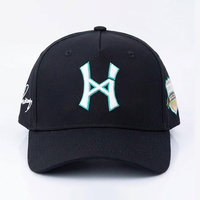 Gorra deportiva de 5 paneles con visera curva y bordado 3D personalizado, estilo A-Frame, para streetwear, hip hop y béisbol.
