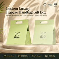 Boîte cadeau pliable magnétique avec logo personnalisé en relief, carton rigide, fermeture aimantée solide, emballage de luxe mat, sac à main recyclable