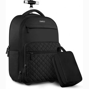 Free Sample Business Travel <b>Wheeled</b> Laptop Bag Rolling Back Pack Multi-function High School Trolley <b>Backpack</b> - Product Image 5
