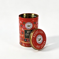Boîte cylindrique personnalisée en fer blanc de qualité alimentaire, capacité 12oz, pour le stockage du thé, du matcha, des grains de café et l'emballage cadeau