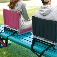 Sièges de tribune scolaire en gros : Chaise de stade pliable rembourrée avec dossier, légère et portable, pour événements sportifs sur campus