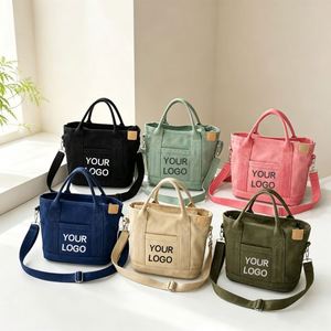Versatile Mini Canvas Tote <b>Handbag</b> Women Small Shoulder Crossbody Purse Cotton Handle Zipper for Casual Outings - Product Image 4