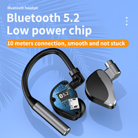Headset kait telinga tunggal Earphone bisnis Mini In-Ear Earphone True Wireless Stereo Noise Cancelling Bluetooth 5.2 earbud