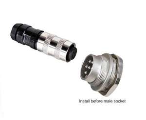 M16 Connecteur filaire de terrain étanche Moulage de câble industriel PVC PUR - Product Image 2