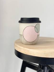 Cốc Cà Phê Du Lịch Bằng Sứ Thủ Công Có Nắp Silicon Cốc Du Lịch Chất Béo Hình Nón Hiện Đại 16Oz - Product Image 6