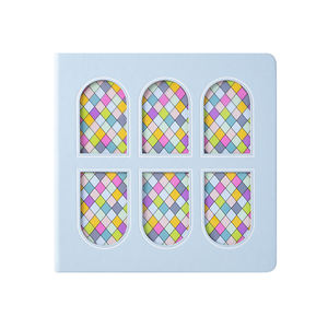 Agenda en cuir PU avec motif vitrail imprimé, reliure cousue, idéal pour un cadeau - Product Image 3