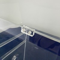 Vitrine de présentation alimentaire en acrylique transparent, vitrine à biscuits, vitrine à pâtisserie, vitrine à beignets avec plateau