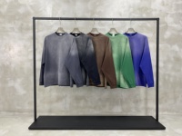 Vêtements de rue personnalisés de haute qualité pour hommes Stock livraison directe t-shirt lavé à manches longues