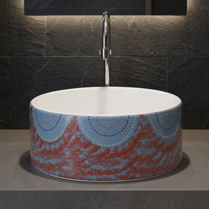 Exportation d'articles sanitaires de qualité Salle de bain Céramique plaqué or Coiffure Table Top Basin Lavabo décoratif Lavabo Lavabo - Product Image 4