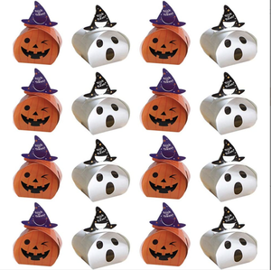Sacchetti di caramelle di carta Halloween trattare scatole per bambini dolcetto o scherzetto Halloween Goodie sacchetti con nastri - Product Image 3