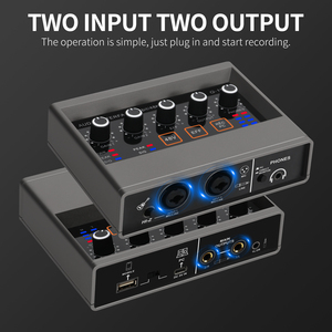 Topiun Q-16 Chuyên Nghiệp USB Giao Diện Âm Thanh Card Âm Thanh Với Có Dây <span class=keywords><strong>Microphone</strong></span> Cho PC Ghi Âm Phòng Thu - Product Image 2