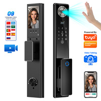 Serrure de porte numérique HanDaily avec fonction d'appel vidéo, Wi-Fi Tuya, authentification par reconnaissance faciale et empreinte digitale, OEM, vente en gros