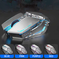 Souris de jeu bon marché à lumière respirante RVB 7 couleurs, filaire USB, optique, rétroéclairée, ergonomique pour PC, ordinateur portable, jeu universel