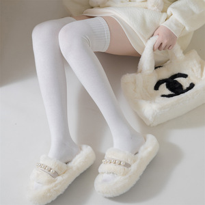 Womens Over The Knee Wool <b>Socks</b> Solid Color Thermo Compression Class 1 Regular Casual <b>Socks</b> For Autumn <b>Winter</b> - Product Image 3