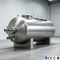 Réservoir d'eau horizontal en acier inoxydable 304, 1000-60000L, eau potable, eau industrielle, certifié ASME CE