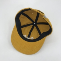 Aangepaste Ongestructureerde 5-Panel Snapback Hoed Corduroy Stof Kleine Gebogen Rand Papa Hoed Custom Borduurlogo Optie Voor Het Bedrijfsleven