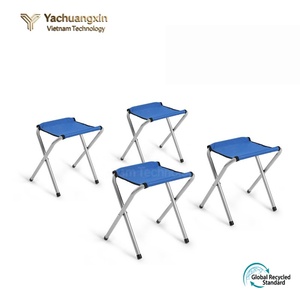 Folding <b>Stool</b> Chair Outdoor Portable Aluminum Oxford Fabric Minimalist Design Camping Use Rectangular Shape Foldable - Product Image 3