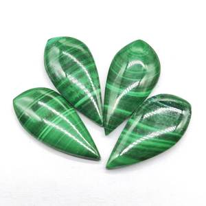 Malaquita 19x9mm Forma libre Cabujón Piedra suelta para la fabricación de joyas - Product Image 3