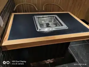 Bán Trực Tiếp Phong Cách Nhật Bản Chất Liệu Gỗ Rắn Glass Tabletop Không Khói Cảm Ứng Lẩu Bảng - Product Image 3