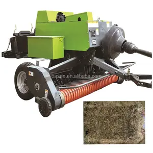 Mesin pembungkus serpihan rumput PTO jerami otomatis mesin pembungkus batang pemikat persegi panjang bulat harga untuk pertanian