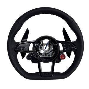 Volant noir personnalisé haut de gamme pour Audi <span class=keywords><strong>A3</strong></span> A4 A5 A6 A7 A8 C7 S8 R8 RS3 RS6 B8 B9 S7 <span class=keywords><strong>S</strong></span> <span class=keywords><strong>Line</strong></span> - Vente Flash - Product Image 1