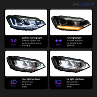 Ensemble de phares à lentille de projecteur à double faisceau pour VW Touran 2016-2020, LED DRL, clignotant, Plug and Play, pièces de rechange automobiles