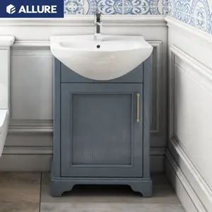 Allure Aanrecht Turkse Stijl Vinyl Wrap Dubbele Wastafels Badkamer Ijdelheid Met Chromen Poten