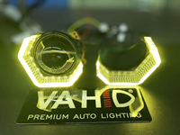 Luces de Circulación Diurna VAHID 5D Crystal Angel Eyes I8-V25 Controladas por Aplicación, Anillos LED WRGB DRL, Anillos de Faros Angel Eye