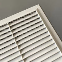 Grille d'aération en PVC blanc 9x9 (225mm X 225mm) Grille en plastique fixe avec moustiquaire