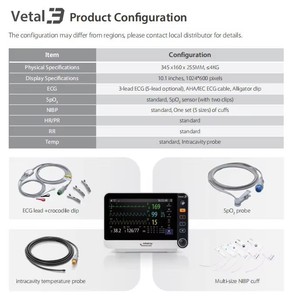Monitor Veterinario Multiparamétrico Mindray Vetal 3 para Hospitales y Clínicas Veterinarias, Monitoreo de Perros y Gatos - Product Image 6