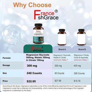 Magnésium Triple Complexe de Haute Qualité 240 Capsules avec Glycinate pour Soutenir la Santé des Muscles et des Nerfs Capsules de Magnésium Triple Complexe - Product Image 2