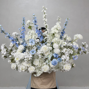 Centros de mesa personalizados para pasillos, centros de mesa de flores para pasillos, flores silvestres, flores artificiales para pasillos. - Product Image 2