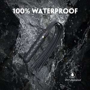 Jouet sexuel vibrant sans fil rechargeable en silicone personnalisé pour jeux BDSM adultes - Menottes Bodange noires et roses incluses - Product Image 6