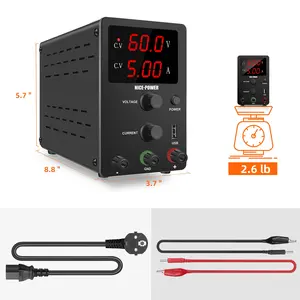 Fonte de energia de laboratório com comutação DC, regulador de tensão de laboratório ajustável, 30V, 5A, 10A, fonte estabilizadora de bancada 110V/220V