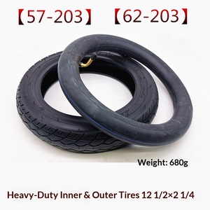 Pneumatico per Bicicletta Elettrica Rinforzato 12 1/2*2 1/4, Copertone per Scooter Elettrico 57-203, Pneumatico Gonfiabile 12x2125 - Product Image 1