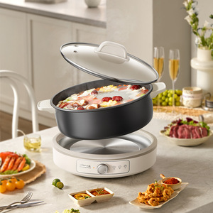 Olla Eléctrica Little Bear de 6L, Tipo Split, Multifuncional, para Cocina Doméstica, con Control de Perilla - Product Image 1